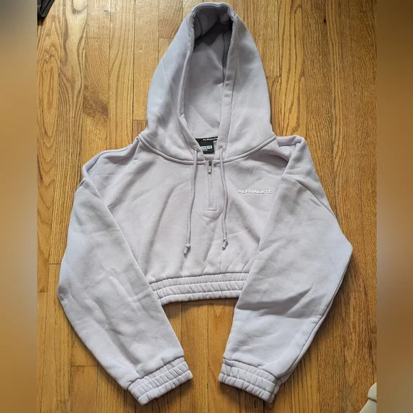 Alphalete Lilac Purple Crop Quarter Zip - Picture 1 of 4